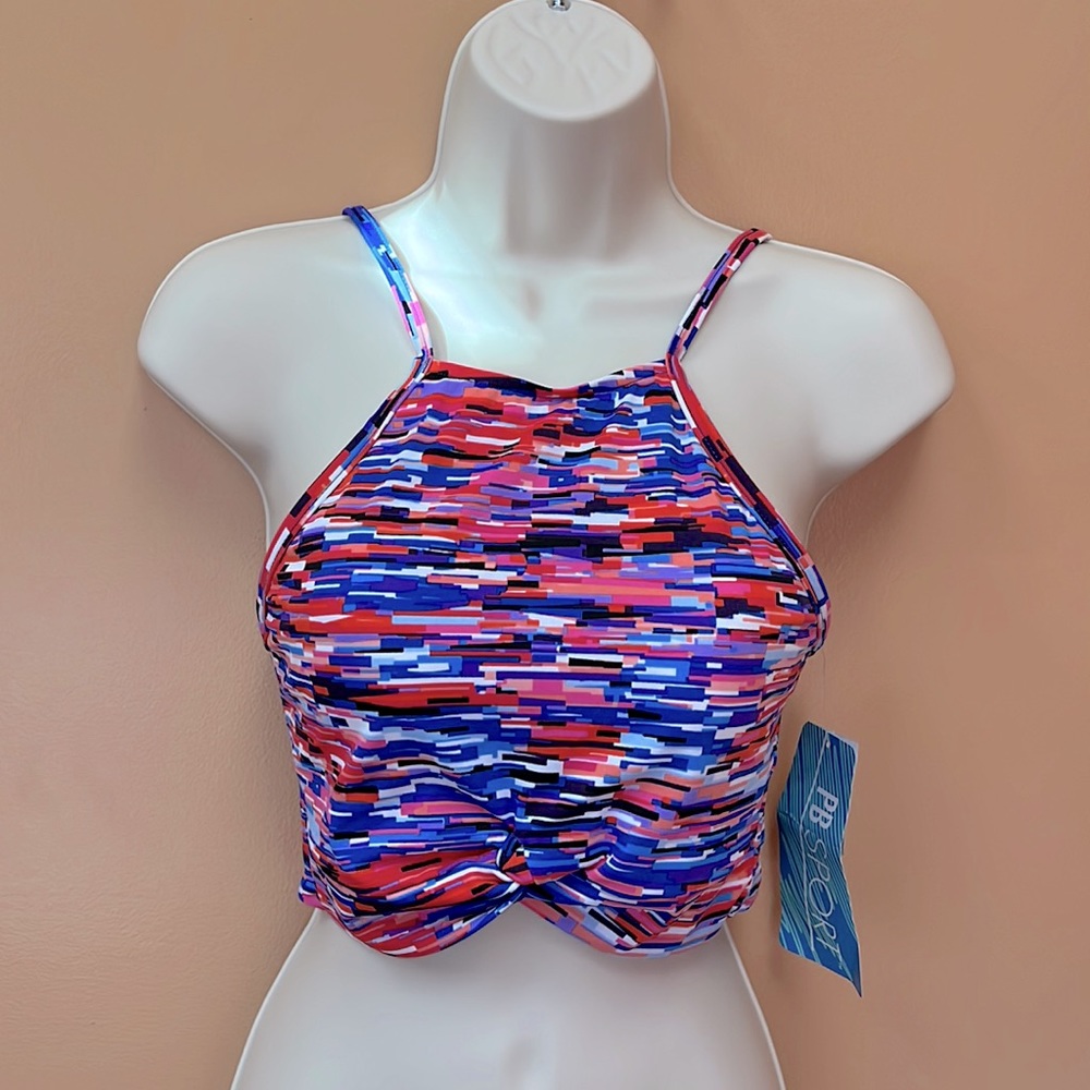 PB Sport front twist crop top, size 8